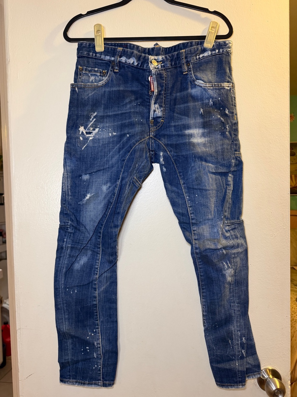 DSQUARED2 Men's Slim Distressed Blue Jeans